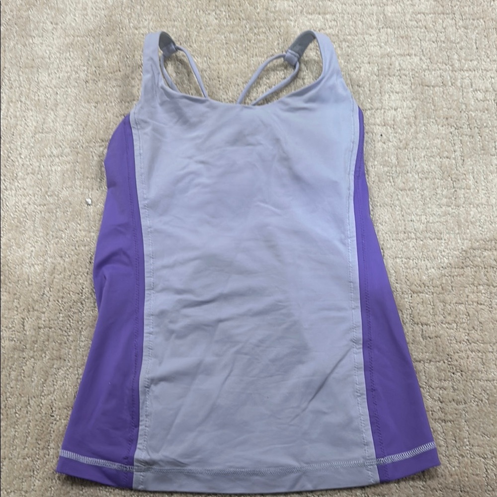 Women's lululemon Purple and Gray athletic work out Top